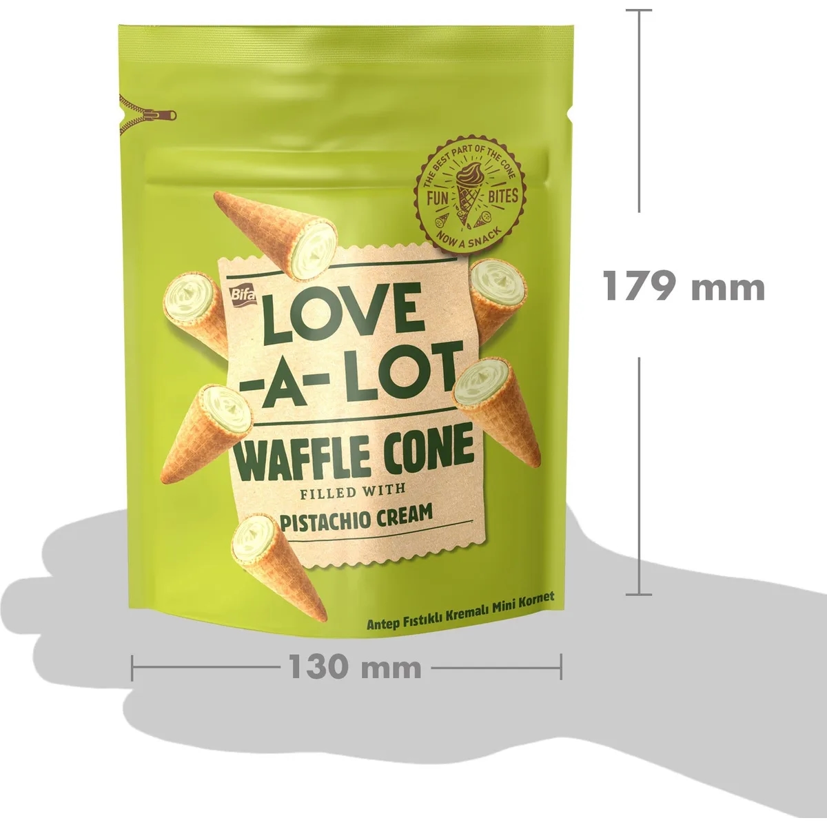 Napolitană Bifa Love-a-Lot cornet cu cremă 55 g — imaginea 9