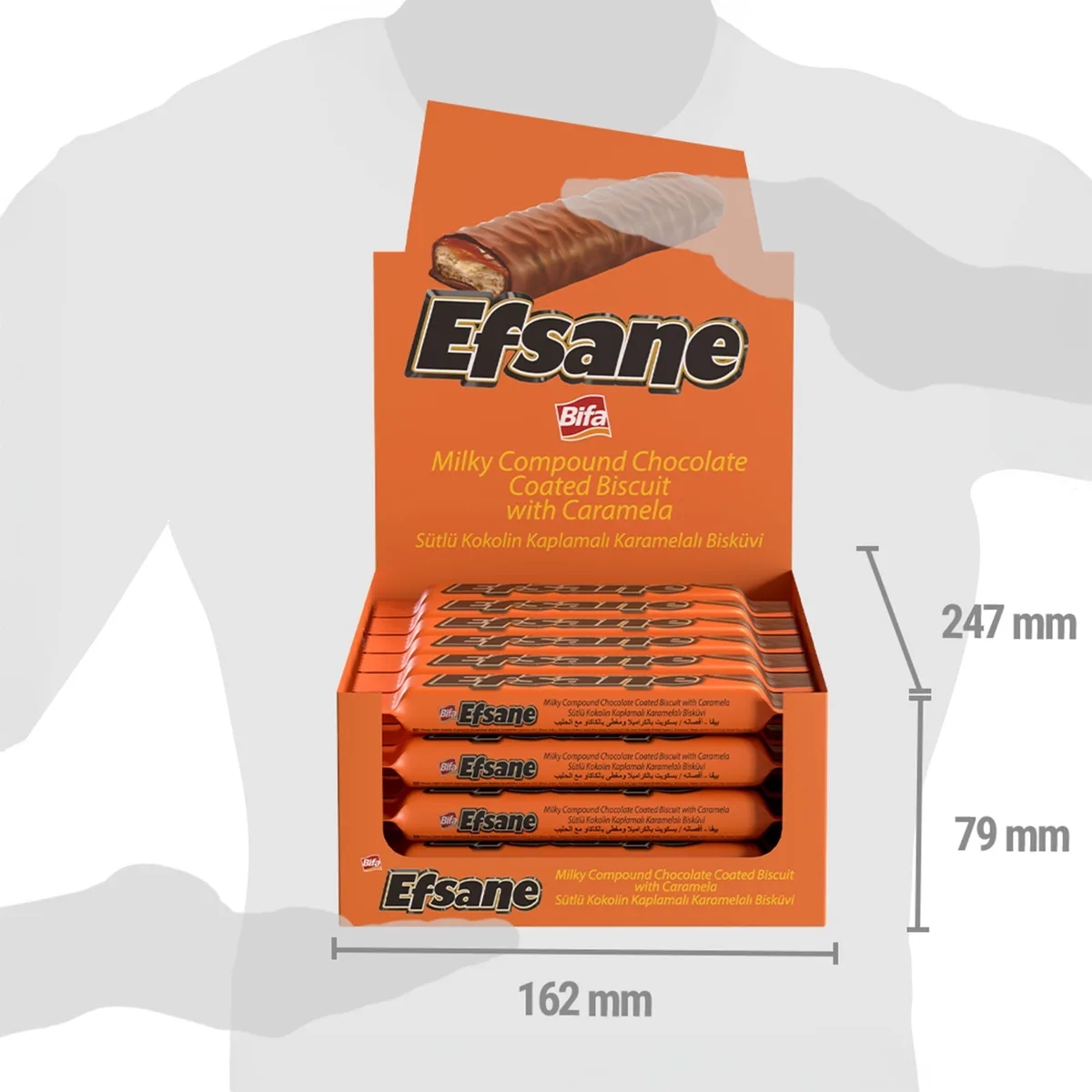 Biscuiți Bifa Efsane cu caramel și glazură de ciocolată 50 g — imaginea 5